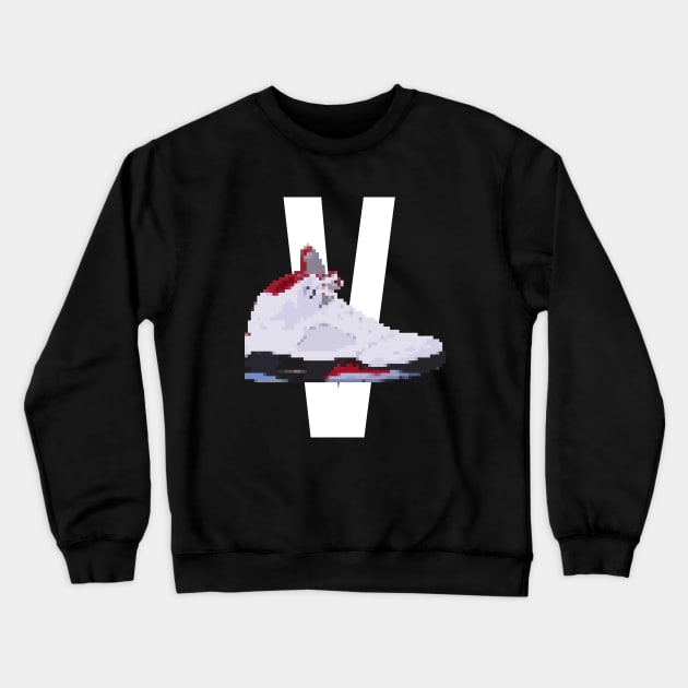 AJ 5 Crewneck Sweatshirt by Buff Geeks Art